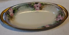 Noritake Gold Encrusted  Oval Vegetable Serving Bowl with Flowers NICE. 