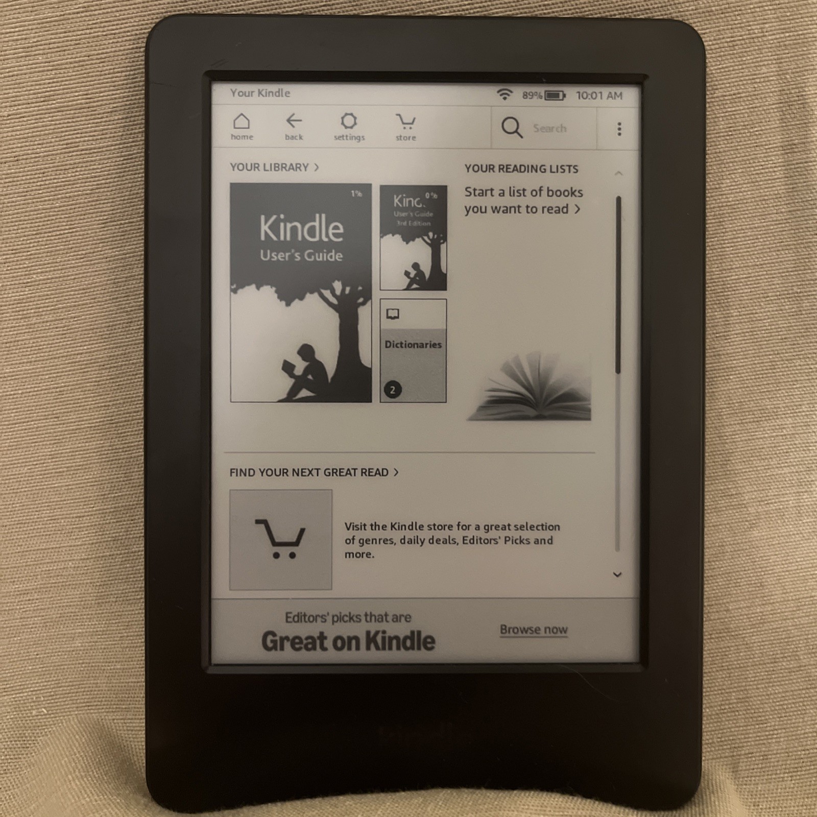 Kindle Reader, 7th Gen, Wi-Fi, Model WP63GW. **TESTED Works-image