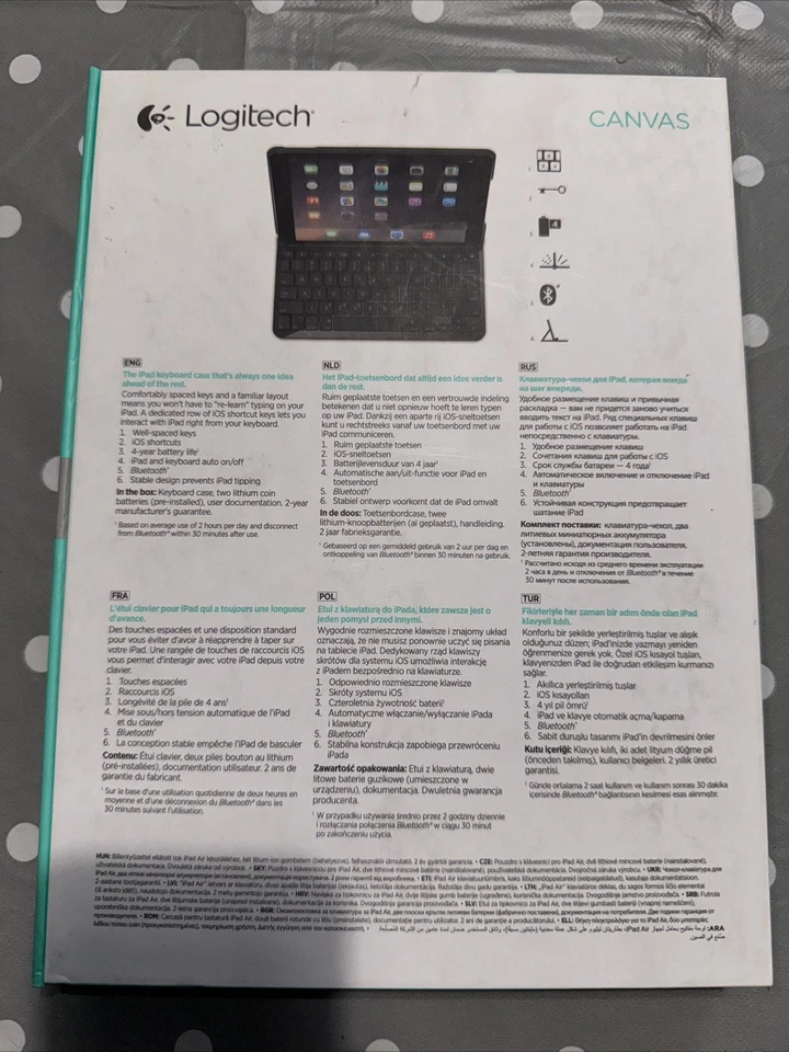 Logitech CANVAS Turkish Alphabet Compatible Keyboad Case For iPad Air 2 - Image 3 of 4