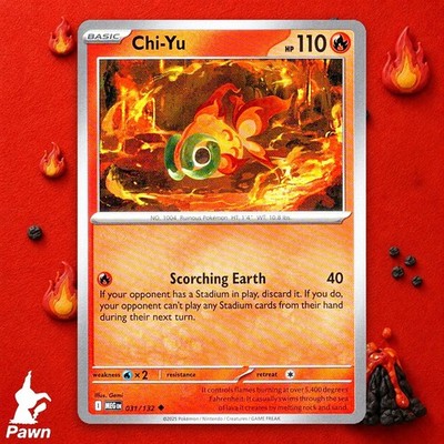Chi-Yu 31/132 Mega Evolution NM Pokemon TCG Card Fire Single Near Mint