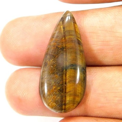 13,10Cts. 100 % natürlicher einzigartiger Multi Tigerauge Birne Cabochon...