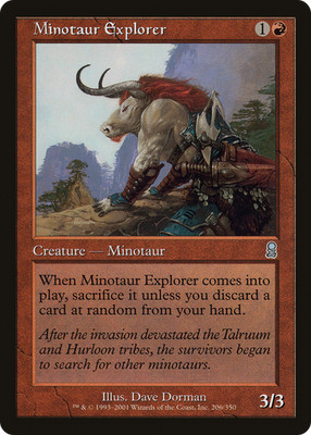 Minotaur Explorer #206 (LP) Odyssey ODY Magic MTG