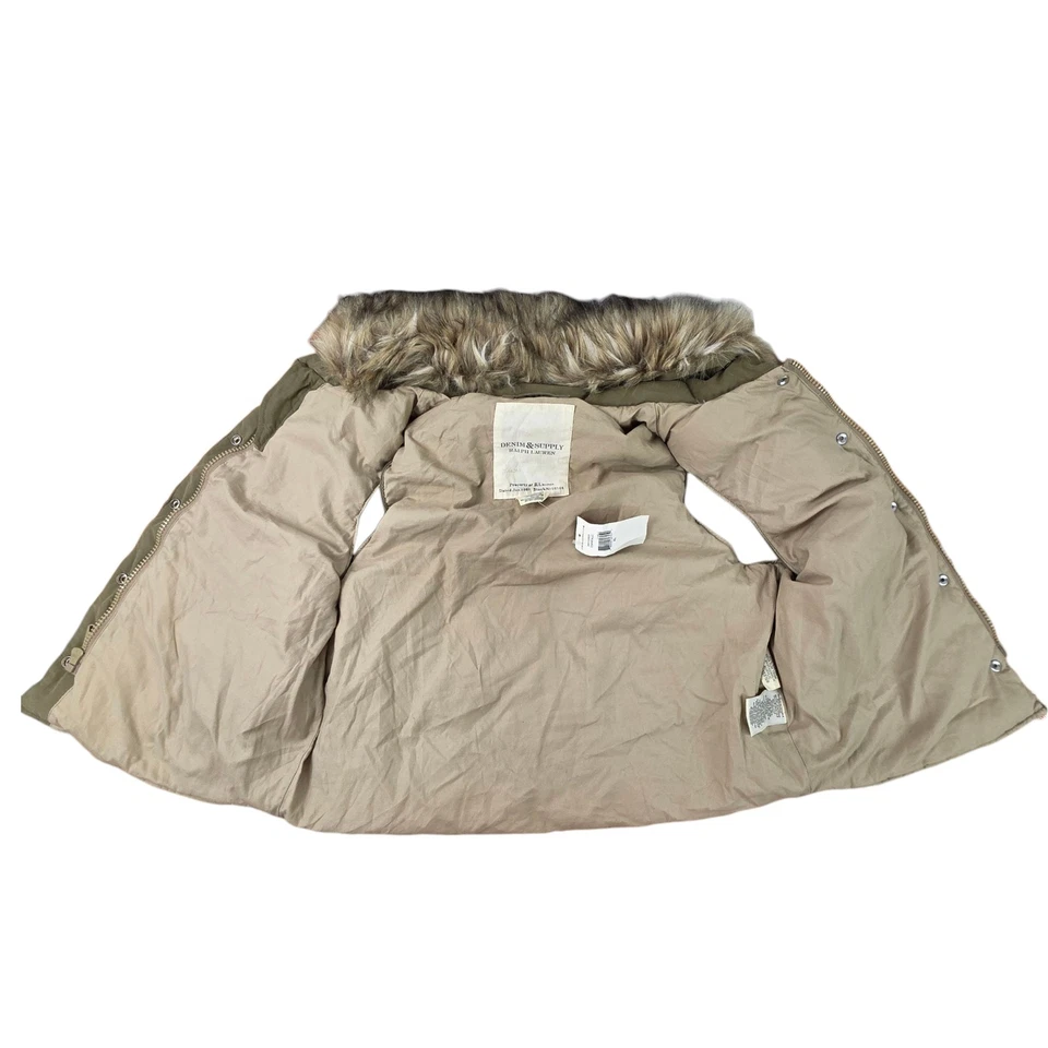 Denim & Supply Ralph Lauren Mujer XL Abajo Body Calentador Chaleco Puffer Verde De Colección Foto 3 de 4