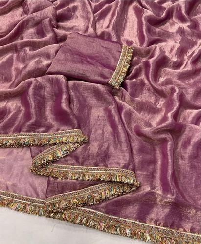 Traditional Collection Chiffon Fendy Saree With Beautiful Blouse For Women Wear - Picture 9 of 12