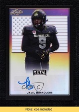 2020 Leaf Metal US Army All-American Bowl 1/1 Jamil Burroughs #BA-JB3 Auto 0s1n