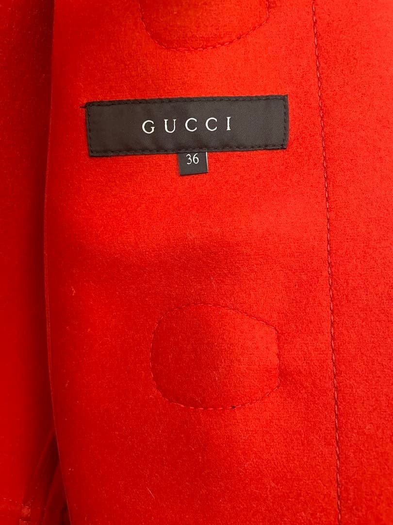 GUCCI duffle coat size 36 red orange  almost unused image 4
