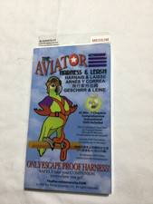 Aviator Bird Harness Leash Large Black Parrot University Escape Proof w/ DVD