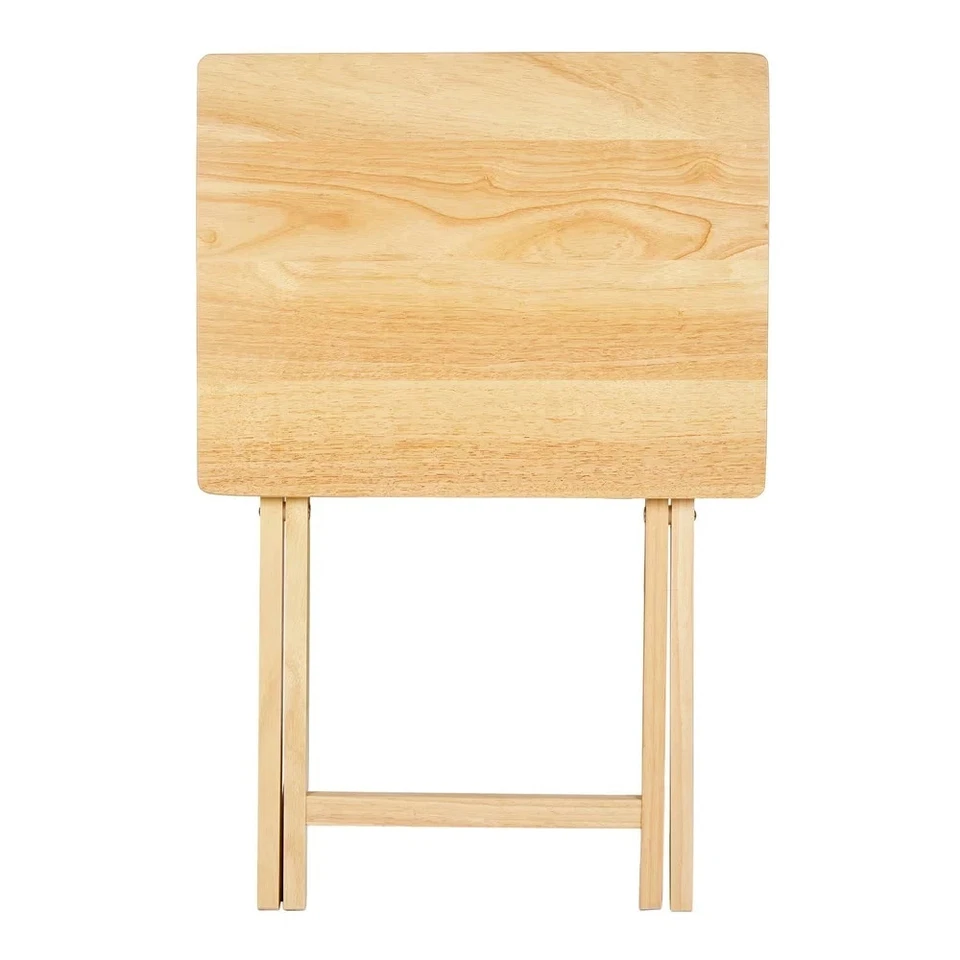No Assembly Required Folding TV Tray Table - Natural L 19 x W 15 x H 26 inch - Image 2 of 4