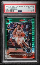 2019 NBA Hoops Premium Stock Box Set Green Pulsar Prizm Jalen Lecque PSA 10 0a6