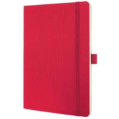 SIGEL CO324 Premium Notebook squaRed, A5, softcover, Red - Conceptum red squared