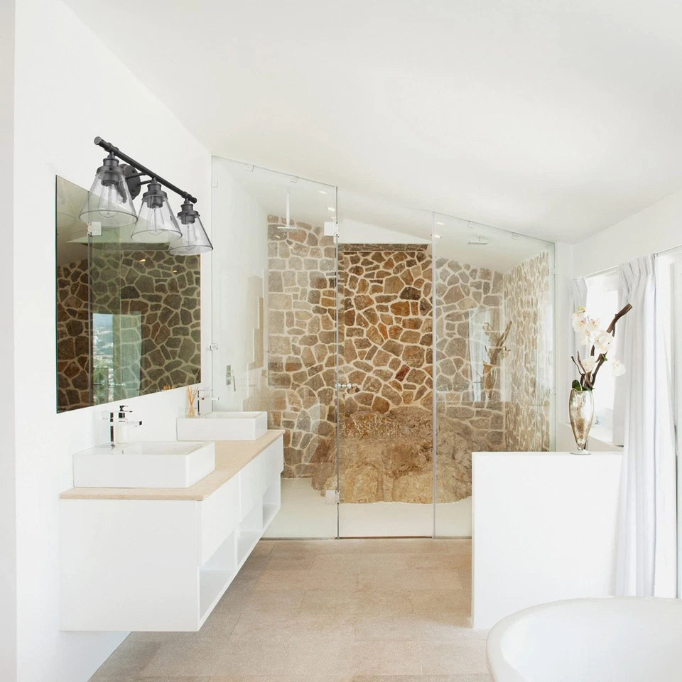 GLOBE Electric 51411 Parker 3-Light Bathroom Light Fixtures, Oil Rubbed Bronz... - Image 4 of 4