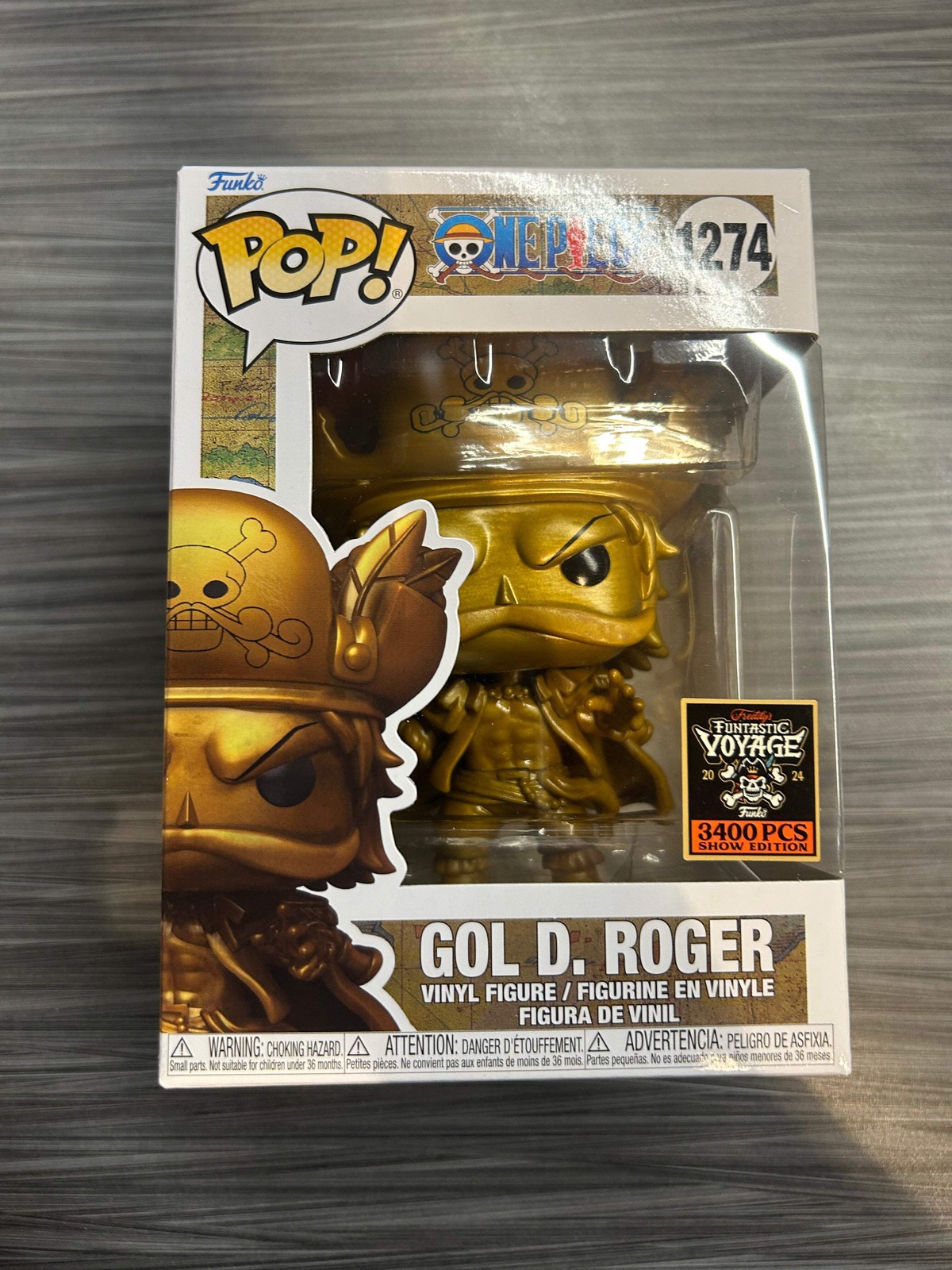 Funko POP! Animation: One Piece - Gol D. Roger [Gold] (Funtastic Voyage 3400 PCS