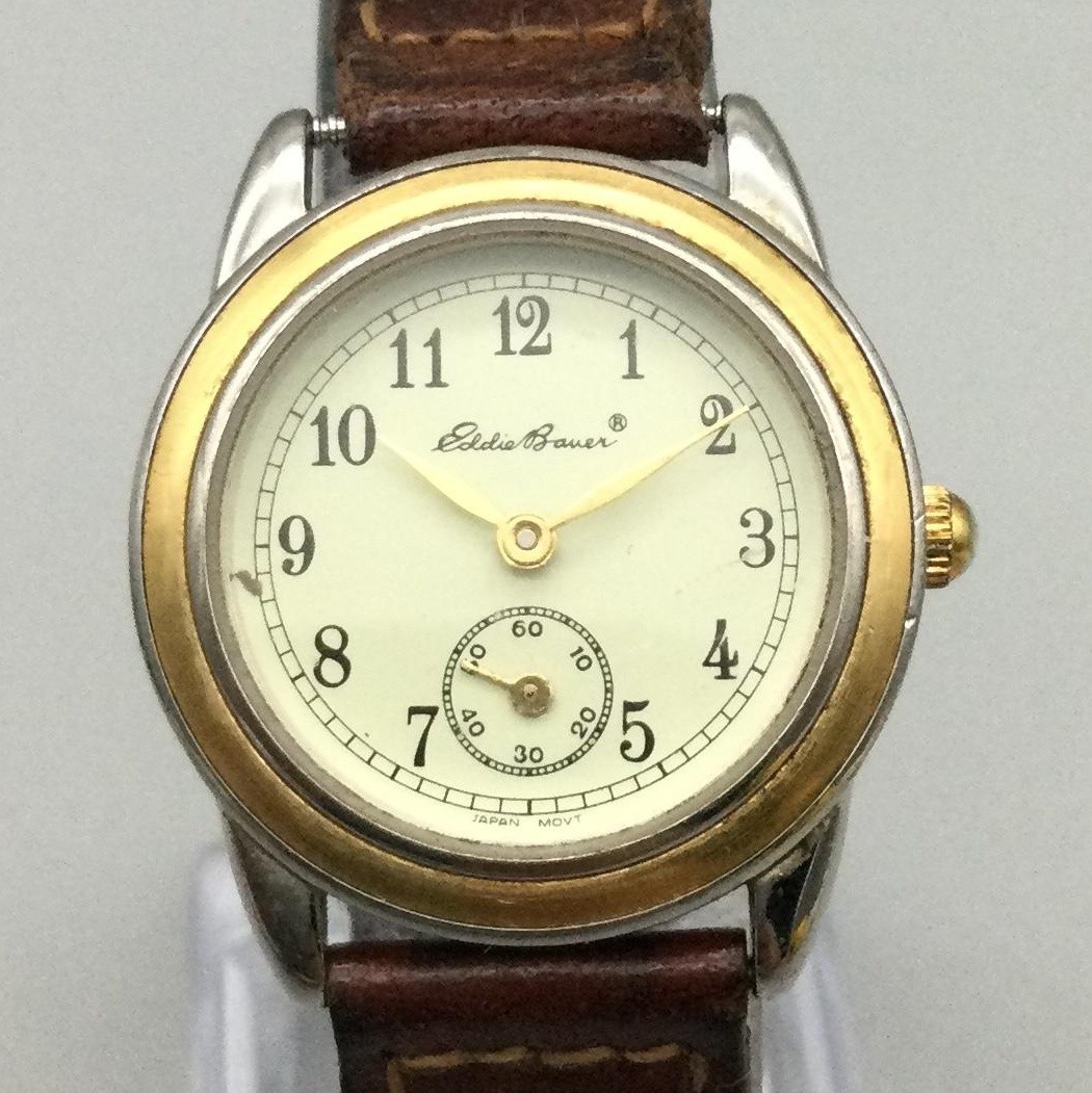 Vintage Eddie Bauer Womens Watch 26mm Two Tone Braided Leather New