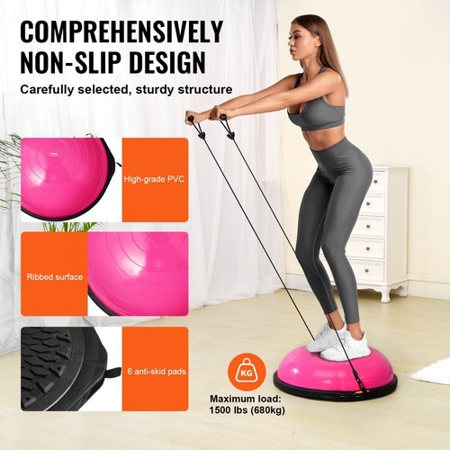Half Balance Ball Trainer 26 Inch Stability Ball 1500lbs Capacity with - Picture 1 of 8