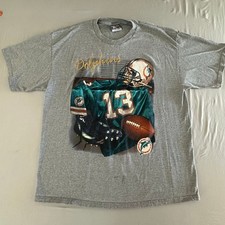 1996 90s Miami Dolphins Dan Marino Nutmeg Lee Sport T-shirt Vintage XXL grey