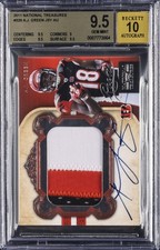 2011 NATIONAL TREASURES ROOKIE PATCH AUTO #329 A.J GREEN RC /99 BGS 9.5 AUTO 10