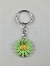 Sunflower Flower Novelty Keychain Charm Accessories Green. KC-29 