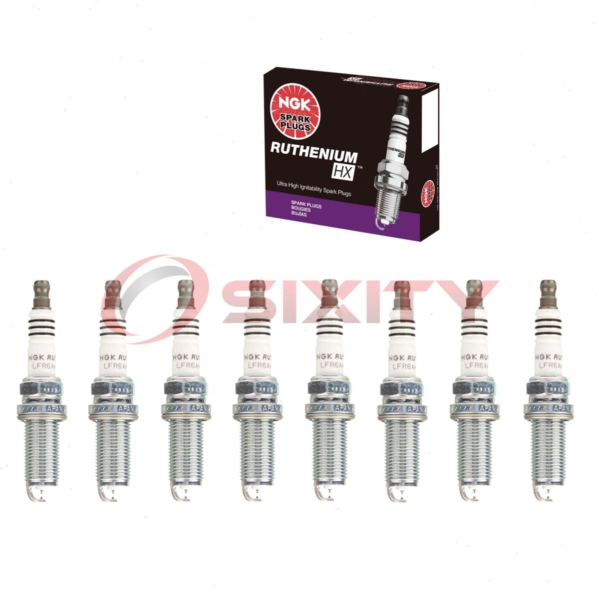8 pcs NGK Ruthenium HX Spark Plugs for 2007-2017 Lexus LS460 4.6L V8 - xq