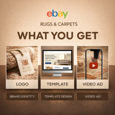 eBay Storefront HTML listing template design, Banner, Logo, Carpet, Rug Store