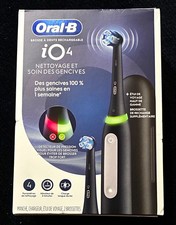 Oral-B iO4 Electric Toothbrush Black w/ Charger  Travel Case, Timer, 4 Speeds