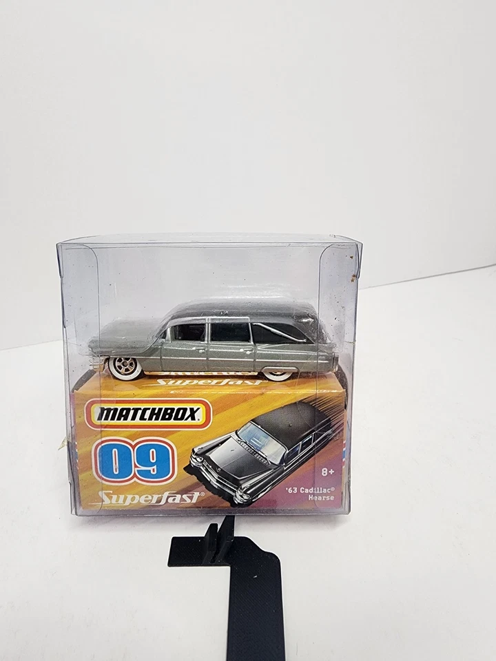 Matchbox 09 Superfast 63 Cadillac Hearse Silver Grey 2007 Mattel NEW - Image 4 of 4