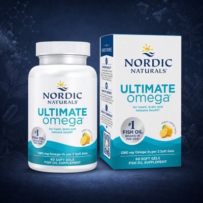 NORDIC NATURALS, ULTIMATE OMEGA Zitrone 1280mg Herz 60 Weichkapseln SUPER PREIS