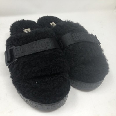 UGG Fluffita Flatform Slide Women's Sheepskin Slipper Sandals [Shade, Size 9]