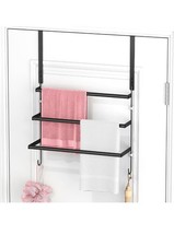 Over the Door Towel Rack,Towel Rack with Hooks for Door Hanging, Door Towel Bar,
