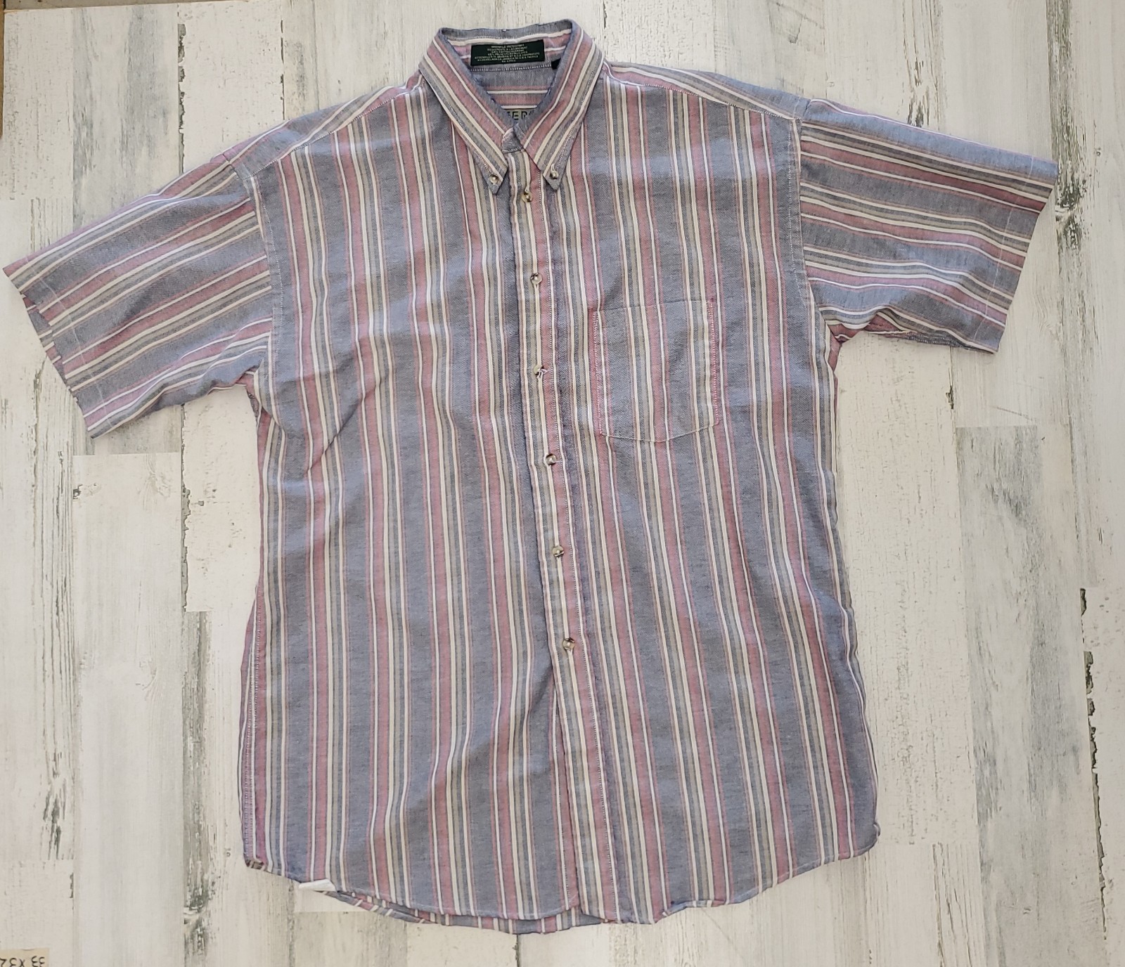 Saint James, Vintage Loafers Reed St James Shirt Mens Multicolor Striped Button Up Size XL