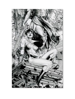 Vampirella Black & White Dynamite Comics 11x17 Poster Wall Art Print