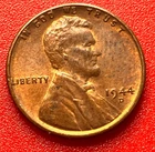 1944-D Lincoln Wheat Cent Penny GEM RED BU From an Original Bank Roll