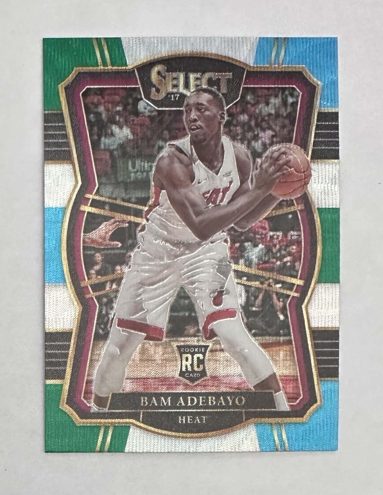 Bam Adebayo 2017-18 Panini Select  Rookie RC #171: Premier Level Tri-Color Prizm