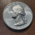 1964 Washington Quarter Proof 90% Silver (1/6 troy oz) Gem BU