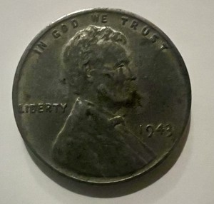 1943 Steel Wheat Penny No Mint Mark