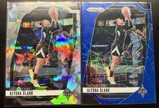 2024 Panini Prizm WNBA - Cracked Ice And Blue Velocity- #101 Alysha Clark Aces