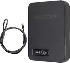Gun Safes for Pistols, Small Pistol Safe Handgun Portable Safe with 4 Digits Com