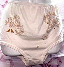 Vtg Second Skin Sz XL COTTON BIKINI Panties Sissy NUDE