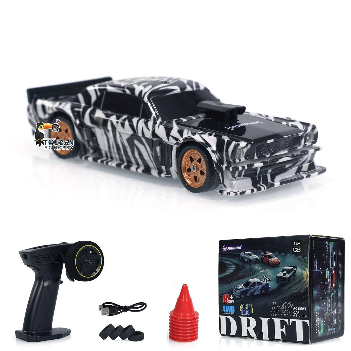 1/43 Radio Control Drift Car 4WD RC 2.4g Mini Race Car Toy High