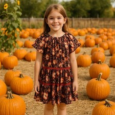 NEW Gymboree Floral Babydoll Dress Bohemian Peasant Fall Holiday Family Photos 7