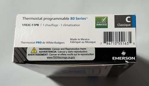 New Emerson 1F83C-11PR 1-Heat 1-Cool Programmable Thermostat 80 Series - Picture 6 of 6