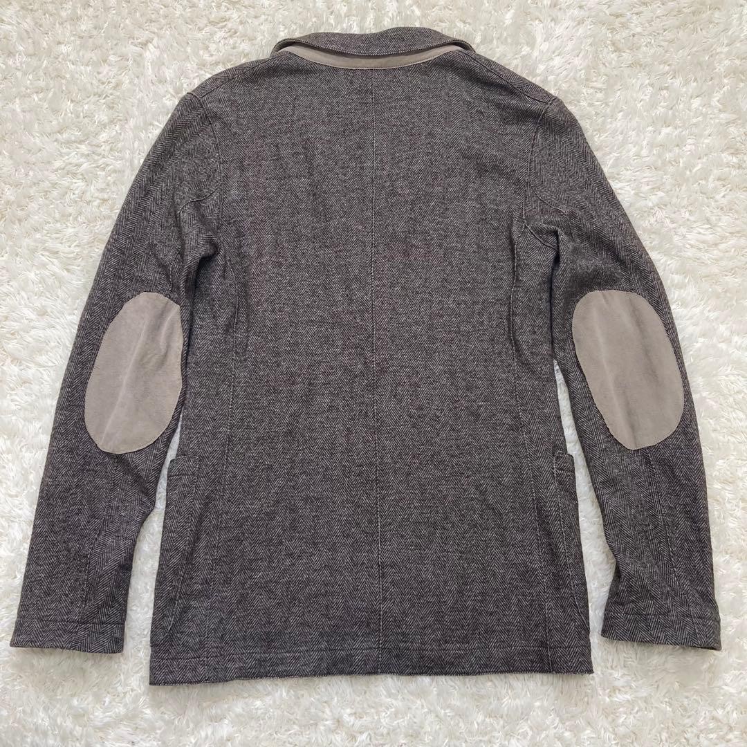 Eleventy Herringbone Elbow Patch Tailored Jacket … - image 7