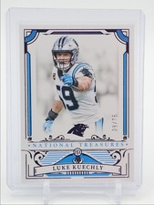 LUKE KUECHLY 2025 NATIONAL TREASURES FOOTBALL PURPLE PANTHERS /75 Q0893