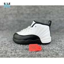 Nike Air Jordan 12 Retro XII Taxi 2025 Black White TD Toddler Shoes 850000-117