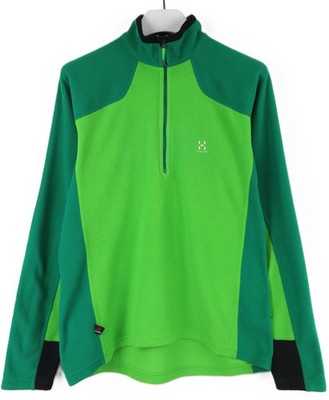 HAGLOFS Polartec Sweatshirt Herren XL Quarter Zip Fleece Grün Outdoor