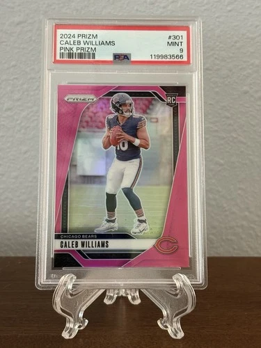 2024 Panini Prizm - Rookies Caleb Williams #301 Pink Prizm (RC) PSA 9