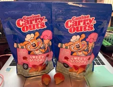 2 BAGS CANINE CARRY OUTS DOG TREATS SWEET SCOOPS...Ice Cream inspired...NEW