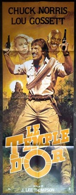 FIREWALKER Chuck Norris Louis Gossett Jr. ORIGINAL french door movie poster