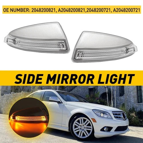 Pair Door Mirror Turn Signal Light Fits Mercedes Benz C250 C300 C350 C63 2008-14