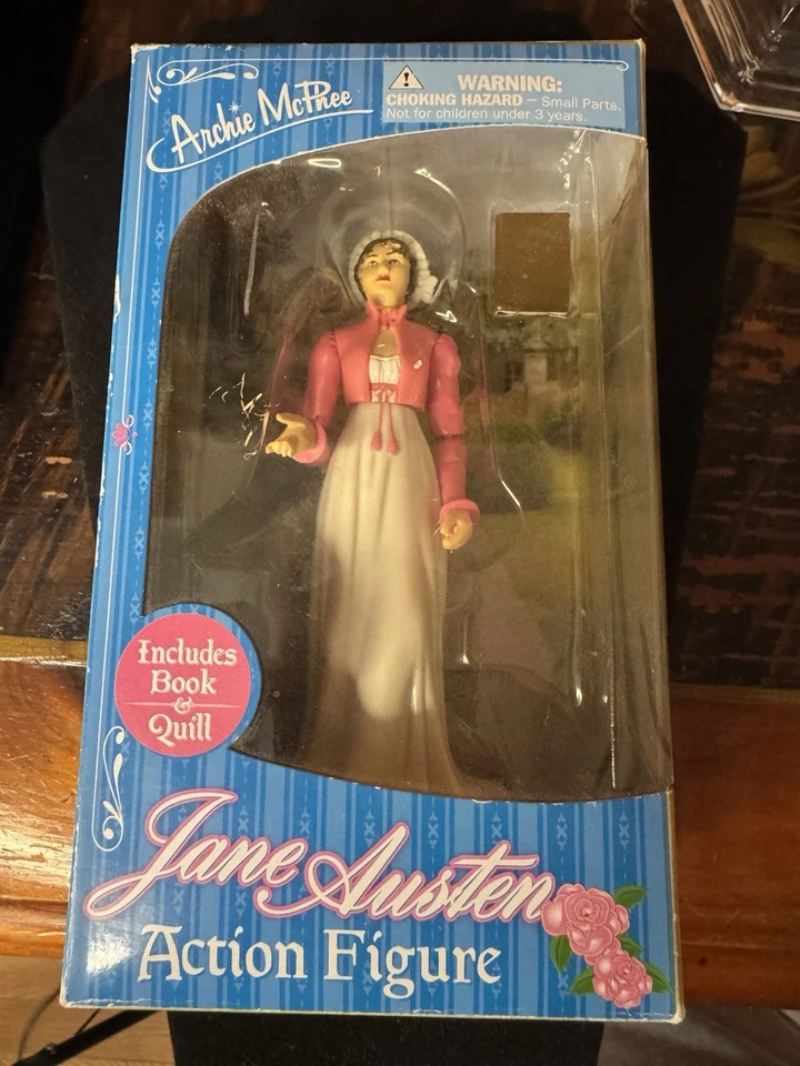 FIGURA DE ACCIÓN DE JANE AUSTEN Archie McPhee 5,5" con accesorios de libro y pluma Foto 2 de 4