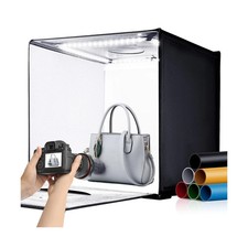 24"x24" Photo Studio Light Box for Photography, Foldable Bi-Color Dimmable Sh...